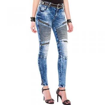 Cipo & Baxx Damen-Slim-Jeans blau