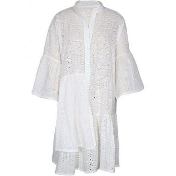 Tenue ample VGH Patchwork femme : robe à volants, col haut, style décontracté