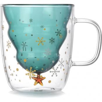 3D Weihnachts Latte Glas