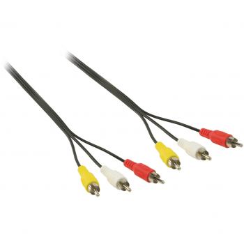 Valueline Cinch-AV-Kabel, 2X Stecker auf 2X Stecker (1,5m) schwarz