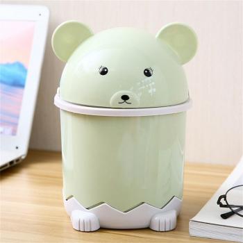 Cute Mini Portable Desktop Trash Can with Lid