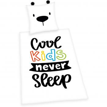 Bettwäsche-Set Cool Kids Never Sleep, 2-teilig, Renforcé