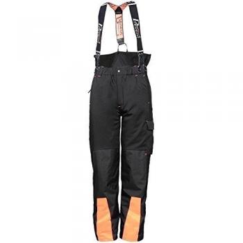 Asatex Schnittschutzhose Softshell, Größe L, schwarz/orange, EN 381-5 Form A Kl.1