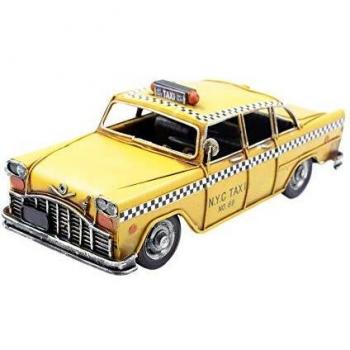 Taxi Jaune Métallique New York 28x12 cm