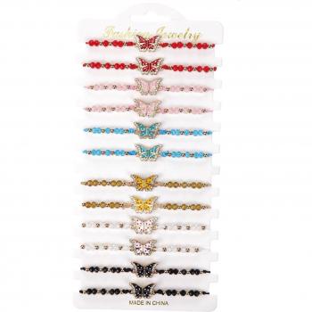 Accessoires Papillons en Perles de Cristal Acrylique, Bijoux Bohemian