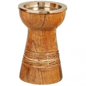 Kerzenhalter Romimex Braun Gold 10 x 16 x 10 cm