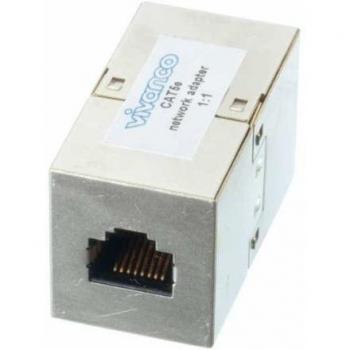 Adaptador de Red 1:1 RJ45 Vivanco Plata