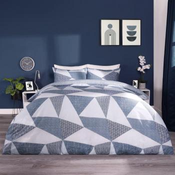 Dreamscene Textured Navy Duvet Cover and Pillowcase