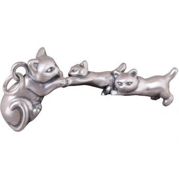 V.YA Vintage Pure Silver Kitten Pendant