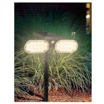 Faretto Doppio a LED con Pannello Solare Ricaricabile