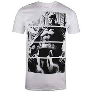 White Paneled Cotton Tee – Batman Men’s Large