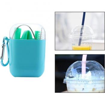 Portable Silicone Straws with Carrying Case
