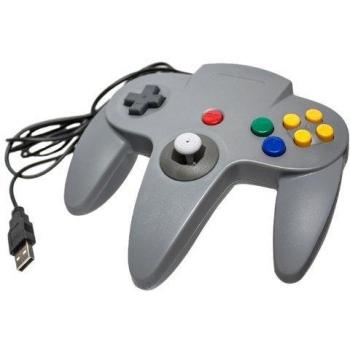 Palanca de Juego N64 Compatible PC y Mac – Gris, Entrada USB