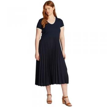 V-Neck Blue Curve Dress – Tommy Hilfiger Edition