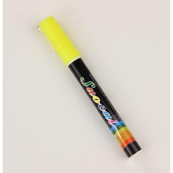 Marcador de tiza líquida fluorescente para uso en placas LED