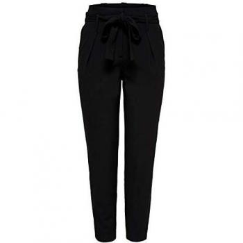 Pantaloni Paperbag Ankel, ONLY NOS Onlnicole, Nero, 40/L30