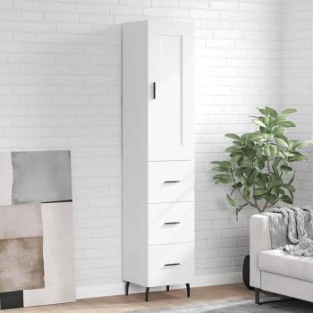 White highboard, 34.5 x 34 x 180 cm, engineered wood, JINLEFU, vidaXL