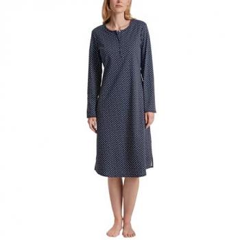 Calida Nachthemd Midnight Dreams, mit Knopfleiste, Marine, M