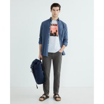 T-shirt Gant Unisexe Graphique Lavé Bleu M