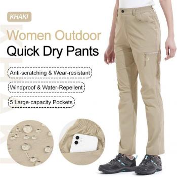 Trekking pantalones mujer impermeables y de secado rápido con bolsillos múltiples verano otoño
