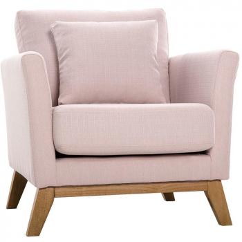 Sillón Oslo desenfundable de tela rosa