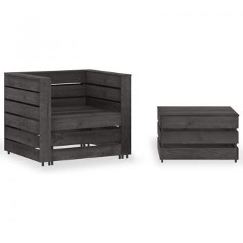 Terra Verde – Set Divani da Patio su Pallet in Pino Trattato
