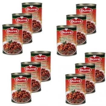 Boîte de 12 Fèves Foul Medammes Chili – Durra – 400 g