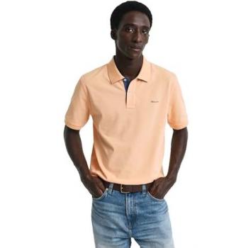 GANT Peachy Orange Polo with Contrast Collar – 2XL