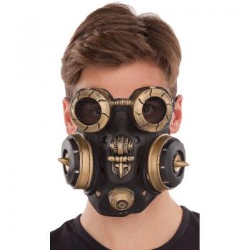 Masque à gaz Steampunk – DisfraZZes Noir Métallique, adulte 18+, intérieur