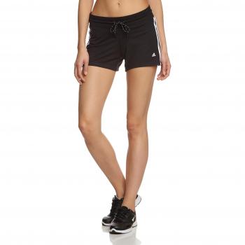 Adidas Women's 3‑Stripe Athletic Shorts – Black & White, Size XXS