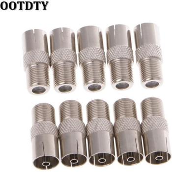 10 Pack F-Type Female to PAL Female RF Adapters