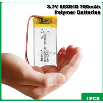 3,7 V 700mAh 802040 Li-Ionen Akku für GPS, PSP, DVD, MP4, Stiftkamera und Bluetooth-Hörgeräte