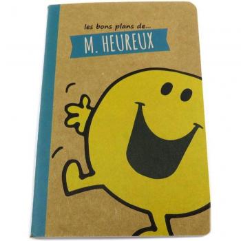 Softcover Monsieur Madame Notebook – P8949, A6, Beige, 14.5x9.5 cm