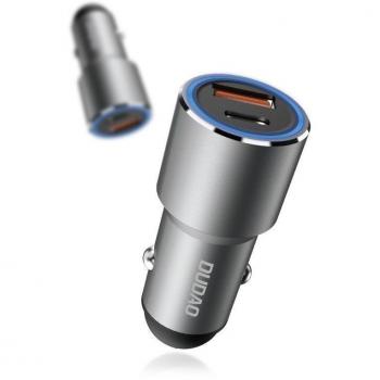 Caricabatteria auto USB PD QC 22,5 W grigio