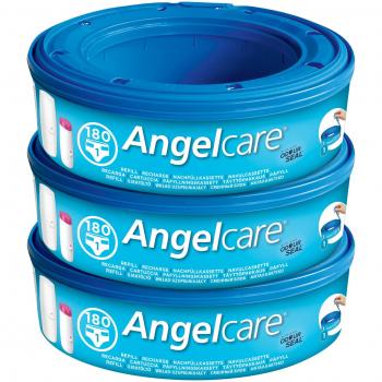 Foppapedretti Ricariche per Pannolini Angelcare Classic e Mini, Set da tre, 16 x 16 x 16 cm, bianco-azzurro, 281 g, 3 pezzi