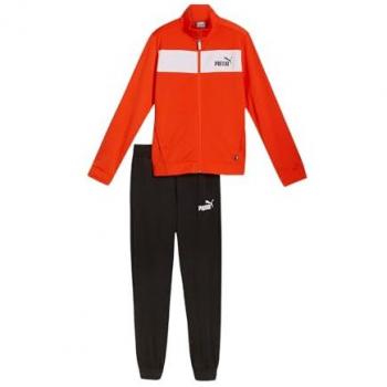 Chándal Puma Poly Naranja y Negro para niños de 13-14 años