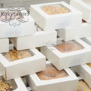 Support à donuts en papier, 50 pièces avec PVC