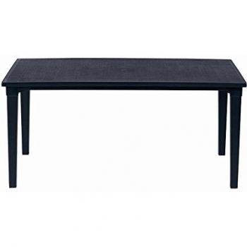 Keter Tavolo da Giardino Futura con Struttura Interna in Metallo Adatto Per 6 Persone, Colore Grafite