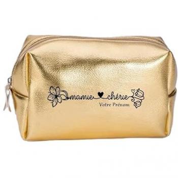 Trousse de toilette dorée « Taperso – Mamie Chérie » personnalisable