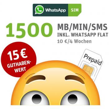 WhatsApp SIM Prepaid Option mit 2000 Einheiten