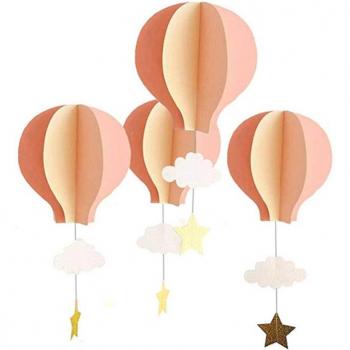 3D Paper Pendant Balloon and Cloud Decorations