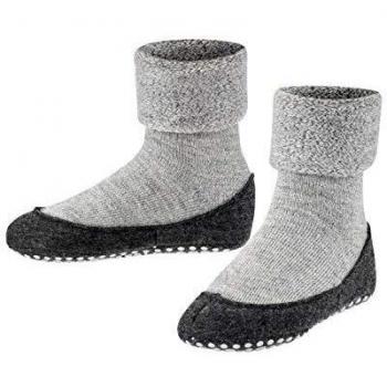 FALKE Cosyshoe Hausschuhe für Kinder, Wolle, Grau, 25-26