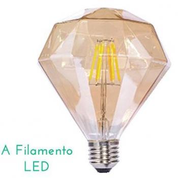 Lampada LED A Sfera Ambra, 6W E27, 2200°K