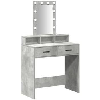 Tavolo di trucco multistrato grigio 79×41×140 cm – vitaXL