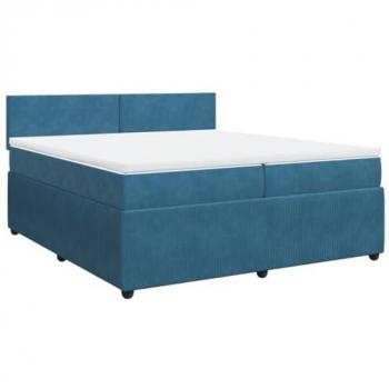 VidaXL Boxspringbett mit Matratze 200x200 cm Samt Blau