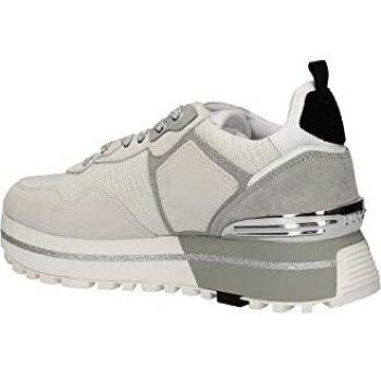 LIUJO BA2051 Sneakers Bianche Maxi Wonder per Donna con Zeppa Media