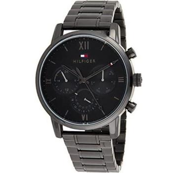 Multifunktionsuhr TOMMY HILFIGER Sullivan, 1791879 Armbanduhren schwarz Herren Quarzuhr, Armbanduhr, Herrenuhr, Datum, Edelstahlarmband