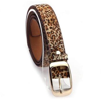 Faux Leopard Skin Thin Adjustable Belt – Women’s Fashion