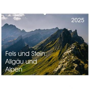 Fels und Stamm: Allgäu und Alpen (Wandkalender 2025 DIN A2 quer) CALVENDO Monatskalender