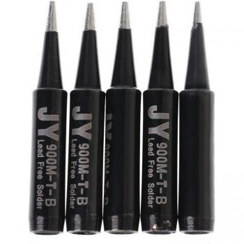 5 Pcs 900M-T Lead-Free Soldering Iron Tips for Hakko 936/Saike 936/852D+/909D